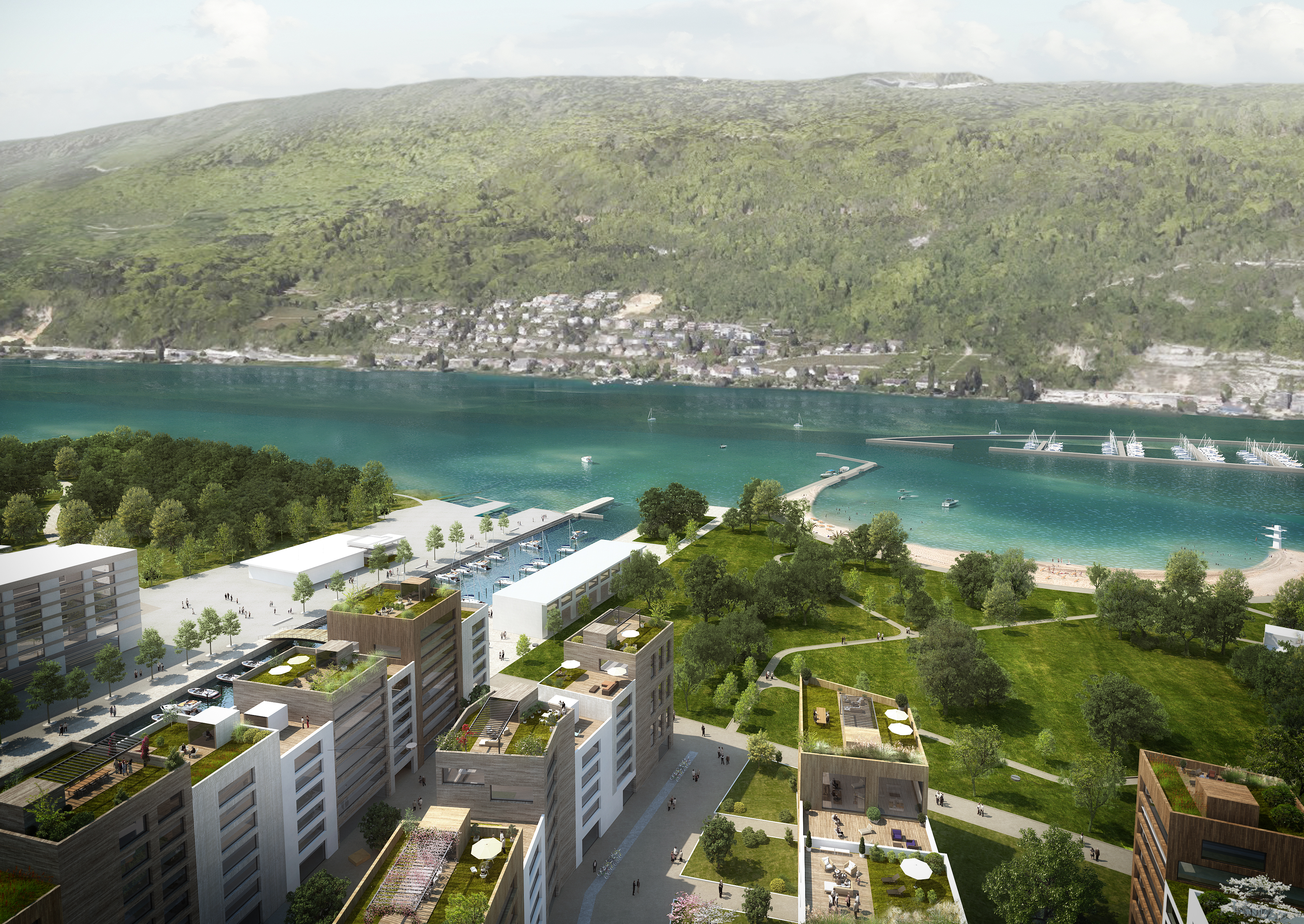 : Projet d’urbanisation AGGLOlac, Bienne, Nidau, bauzeit architekten