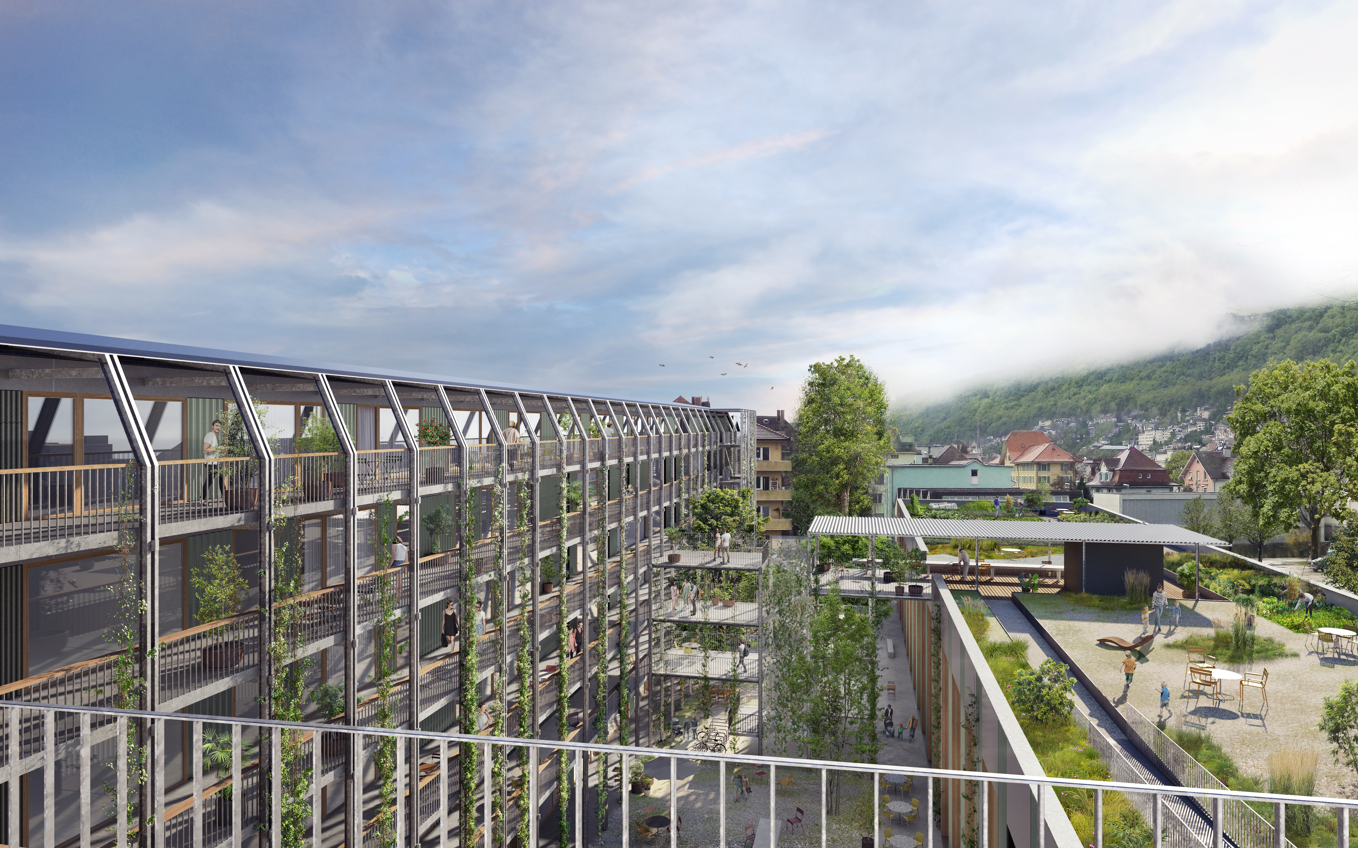 : Développement résidentiel et commercial Fleur de la Champagne, Biel/Bienne, bauzeit architekten